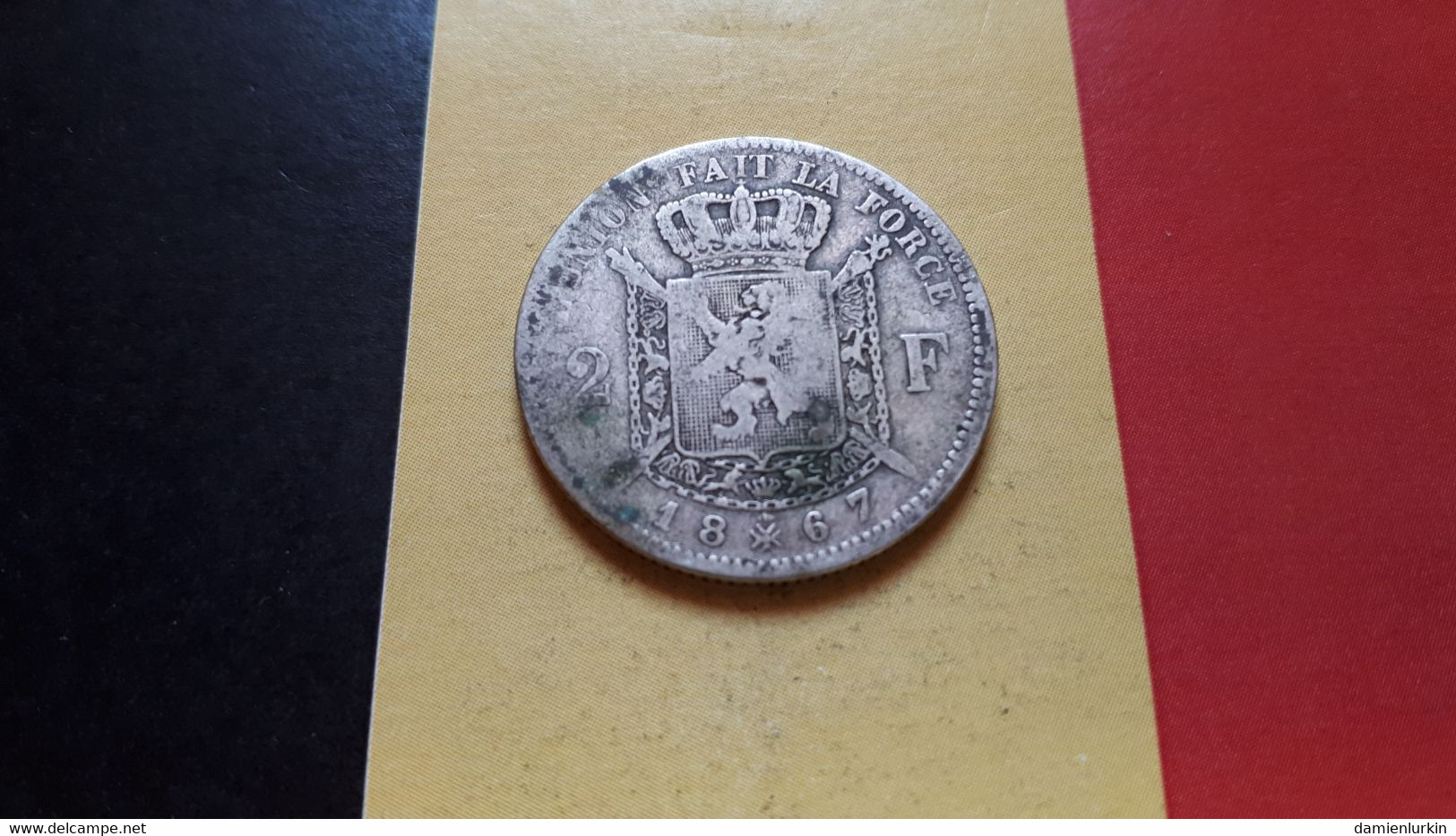 BELGIQUE LEOPOLD II  BELLE 2 FRANCS 1867 AVEC CROIX ARGENT - 2 Frank