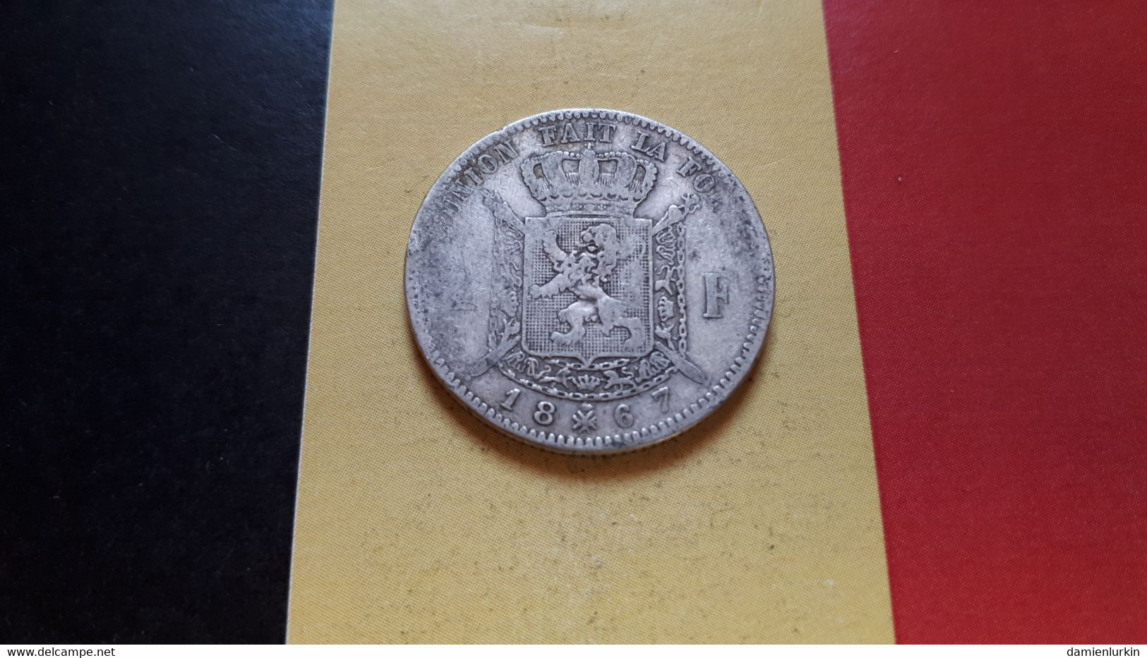 BELGIQUE LEOPOLD II  BELLE 2 FRANCS 1867 AVEC CROIX ARGENT - 2 Frank