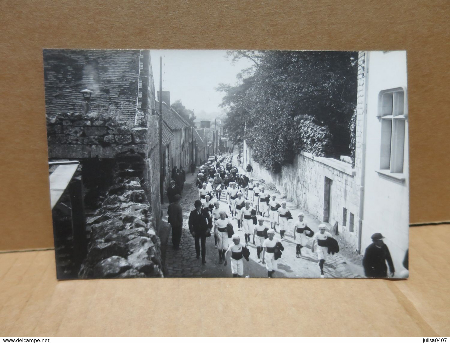 SOCIETE DE GYMNASTIQUE Carte Photo Rue Défilé Animation Département De L'Oise ? - A Identifier