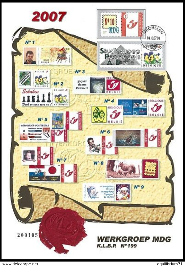 Carte Souvenir° / Herdenkingskaart °- DUOSTAMP°/ MYSTAMP° - Werkgroep - MDG - KLBP - Buzin - Lettres & Documents