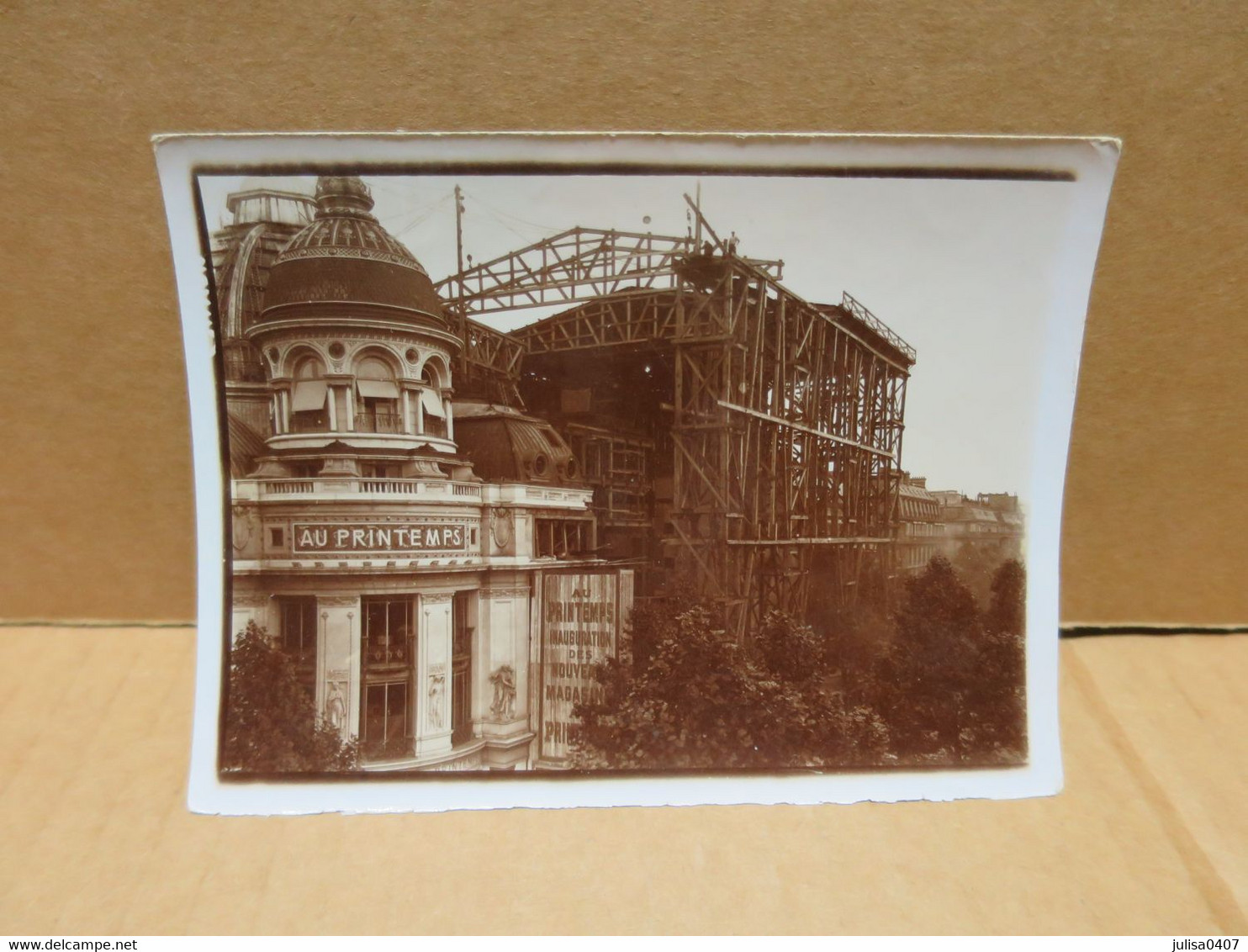 PARIS (75) Rare Photographie Construction Des Grands Magasins Du Printemps - District 09