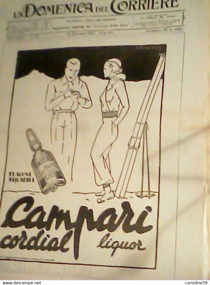 Supplemento LA DOMENICA DEL CORRIERE N°50 1935 CAMPARI CORDIAL ILLUSTRATA MUGGIANI ESTRATTO CARNE CIRIO  C914 - Guerra 1939-45