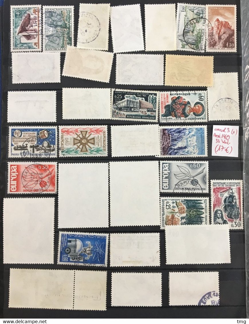 1965 (°) Oblitérés Année Complète 1965 YT 1435 A 1467 33 Timbres (17 Euros) France – Amscol3 - 1960-1969