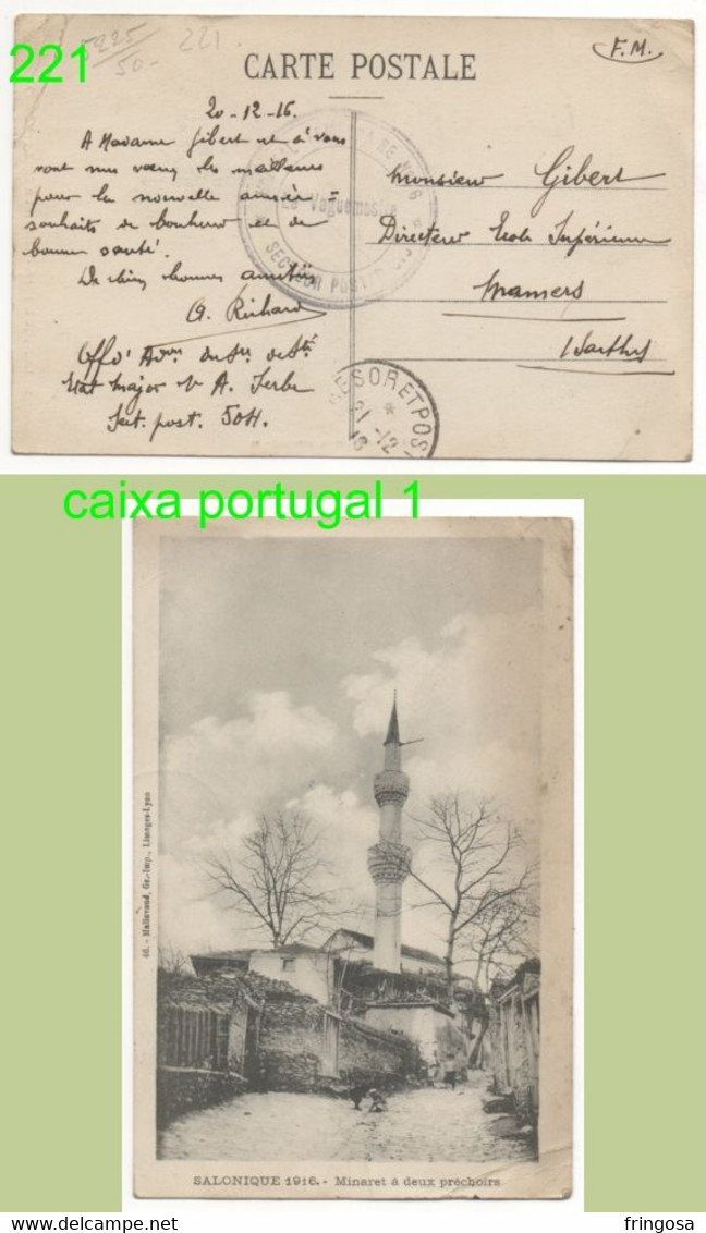 SALONIQUE 1916: HOPITAL TEMPORAIRE Nº 6 - TRESOR ET POSTES 510 - Franquicia