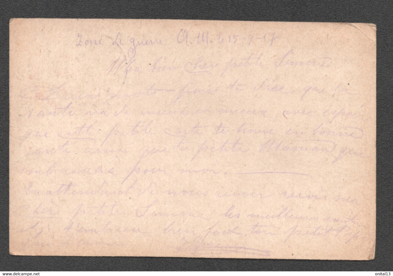 1917 CORRESPONDANCE MILITAIRE / ALBANIA A PARIS / POSTA MILITARE 112 C3084 - Sonstige & Ohne Zuordnung