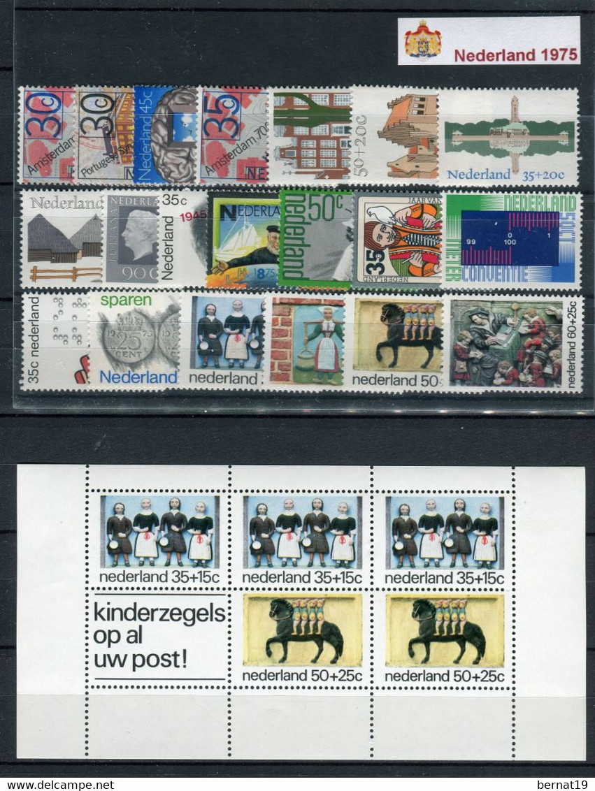 Holanda 1975. Completo 20s + 1b ** MNH. - Années Complètes