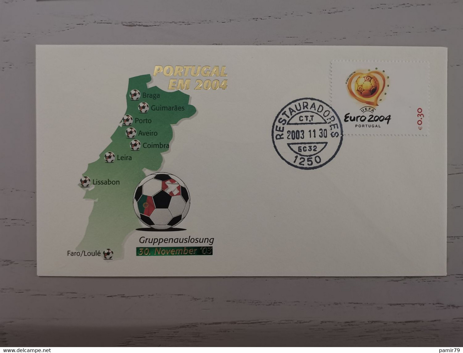 2003 Sonderbeleg EM Portugal Gruppenauslosung - Storia Postale