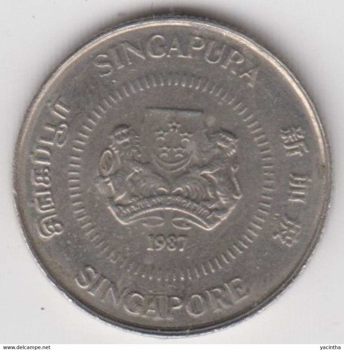 @Y@    Singapore  10  Cent 1987        (4602) - Singapour