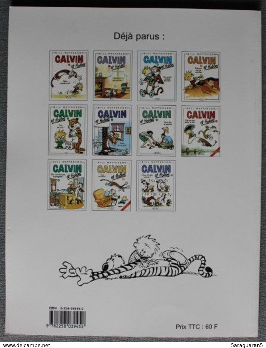 BD CALVIN ET HOBBES - 12 - Quelque Chose Bave Sous Le Lit ! - EO 1996 - Calvin Et Hobbes