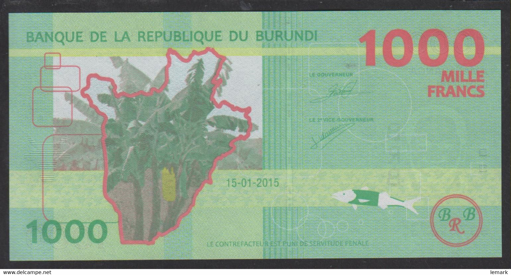 Burundi 1000 Francs 2015 P51a  UNC - Burundi