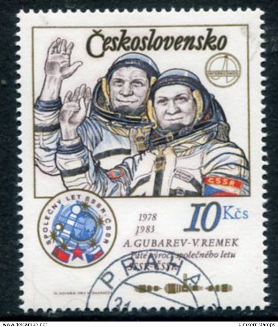 CZECHOSLOVAKIA 1983 Joint Soviet-Czech Space Flight Single Ex Block Used.  Michel 2710 - Used Stamps