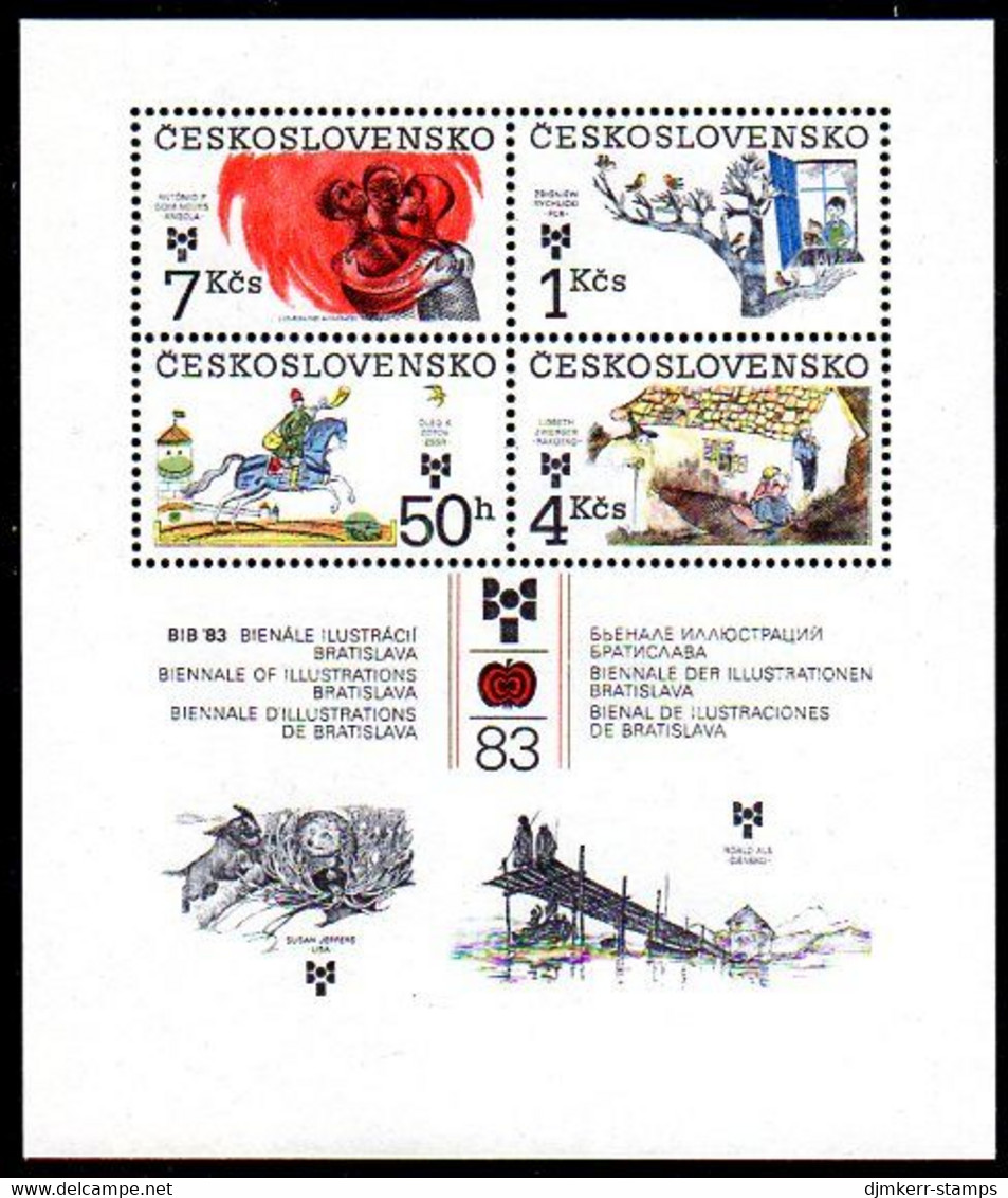 CZECHOSLOVAKIA 1983 Children's Book Illustration Biennial Block MNH / **.  Michel Block 55 - Ungebraucht