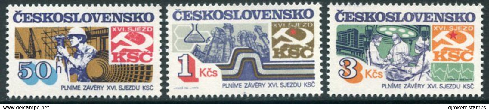 CZECHOSLOVAKIA 1983 Socialist Construction MNH / **.  Michel 2730-32 - Ungebraucht