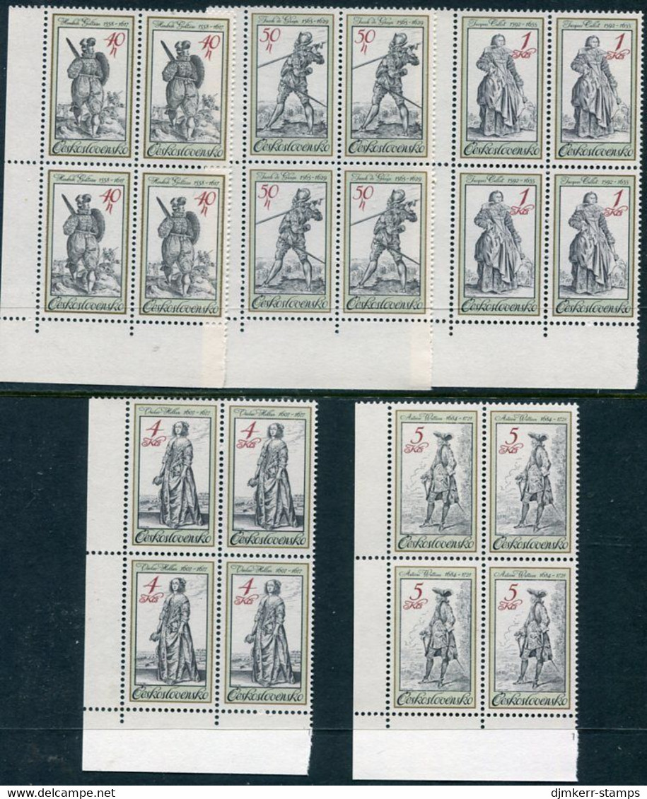 CZECHOSLOVAKIA 1983 Costumes In Old Engravings Blocks Of 4 MNH / **.  Michel 2742-46 - Unused Stamps