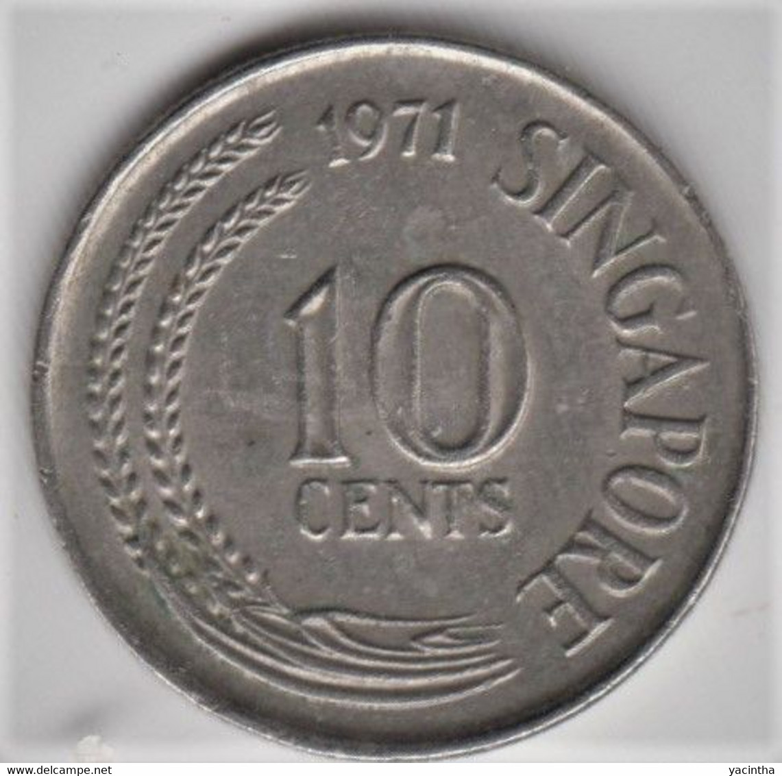 @Y@    Singapore  10  Cents 1971        (4604) - Singapour