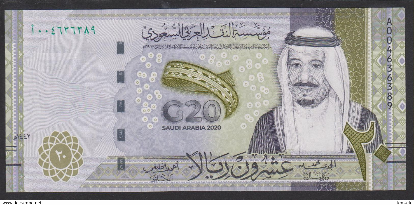 Saudi Arabia 20 Riyals 2020 Pnew  UNC - Arabie Saoudite