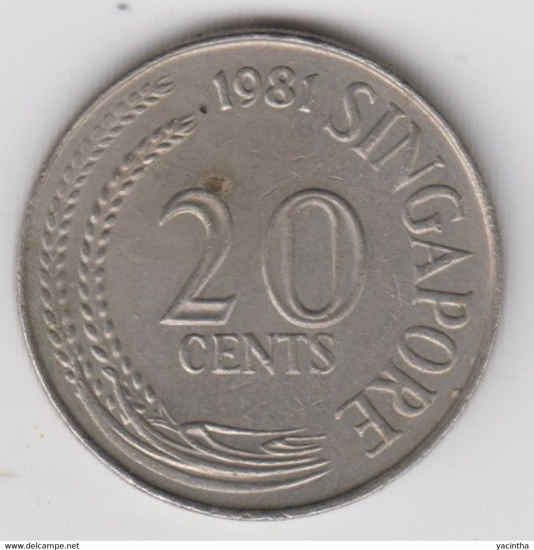 @Y@    Singapore  20  Cent 1981        (4605) - Singapour