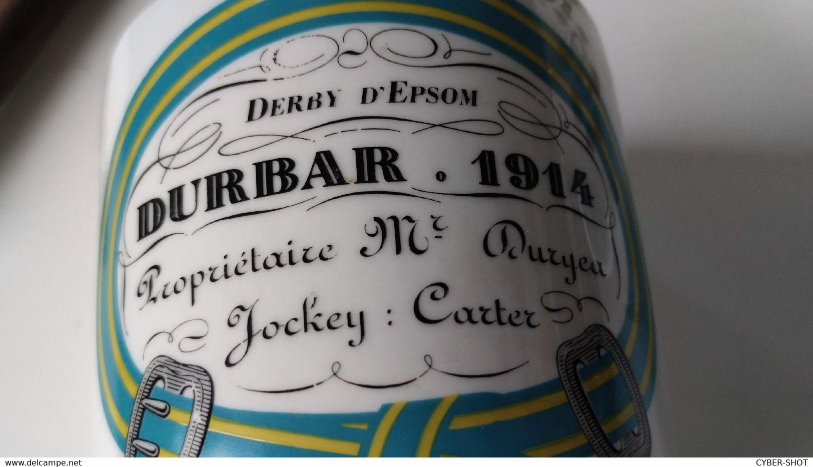 RARE : Derby D'Epsom DURBAR .1914 Mr. Duryea  Jockey : Carter (Porcelaine D'Auteuil) - Hipismo