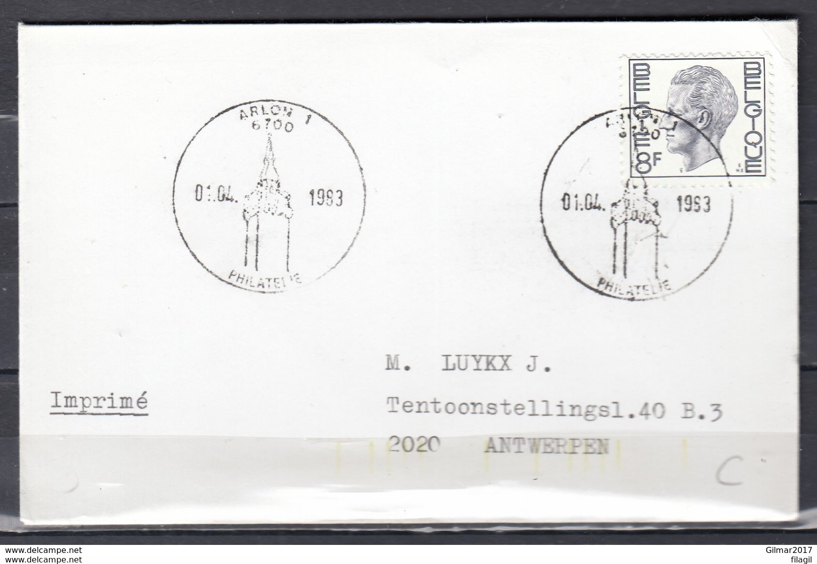 Brief Van Arlon 1 Naar Antwerpen (A) - 1970-1980 Elström