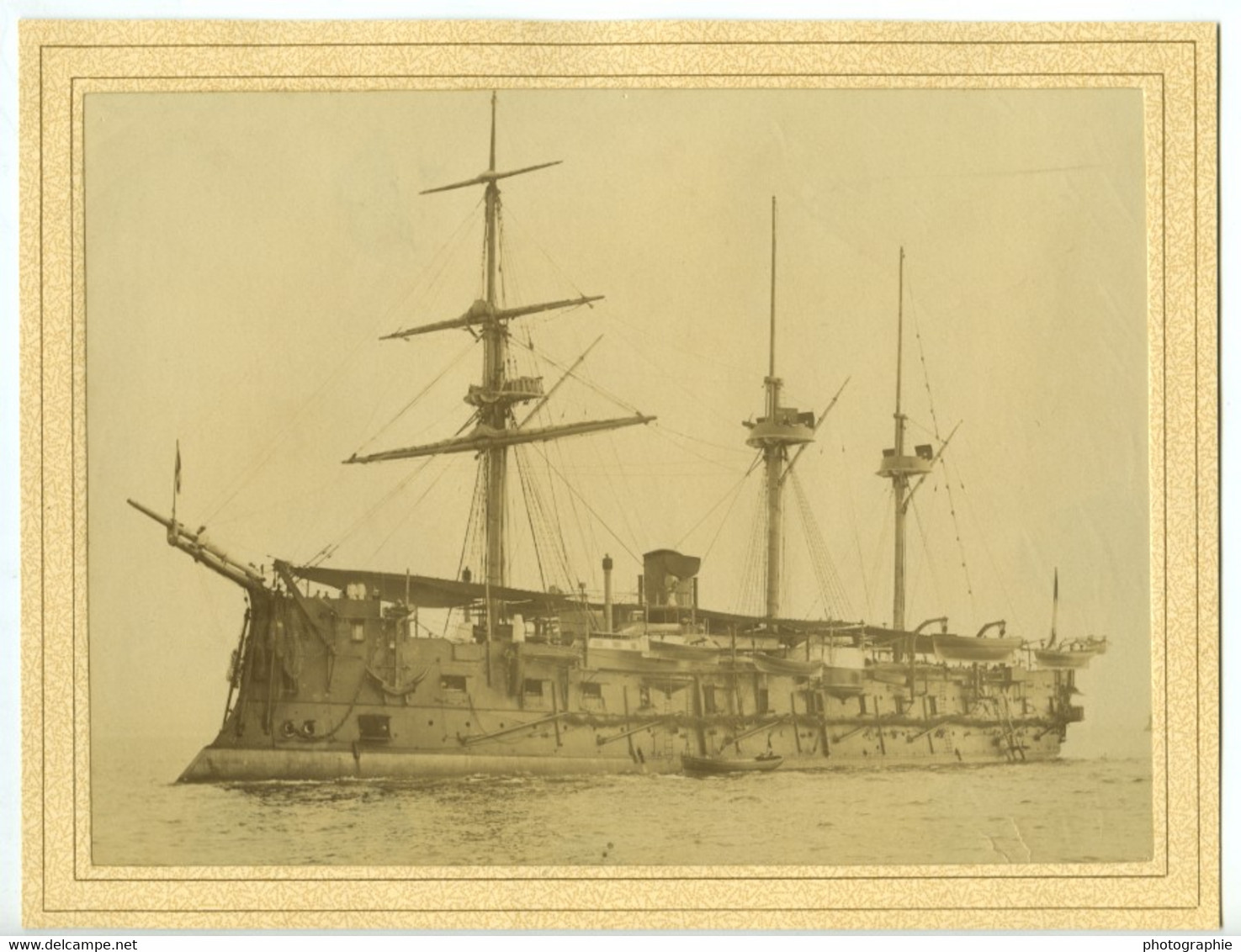 France Le Havre Marine Militaire Croiseur Cuirassé? Ancienne Photo 1890 - Oud (voor 1900)