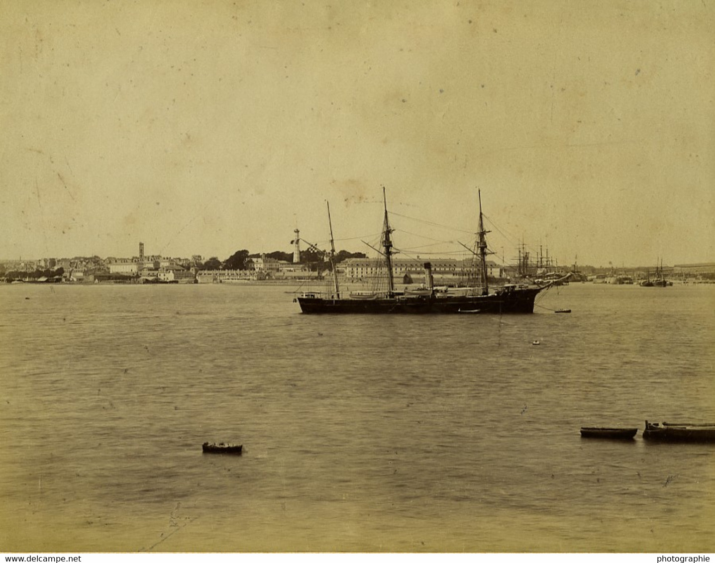 France Le Port De Lorient Bateaux Ancienne Photo 1890 - Anciennes (Av. 1900)