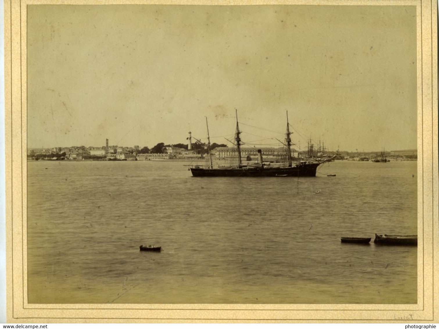 France Le Port De Lorient Bateaux Ancienne Photo 1890 - Anciennes (Av. 1900)