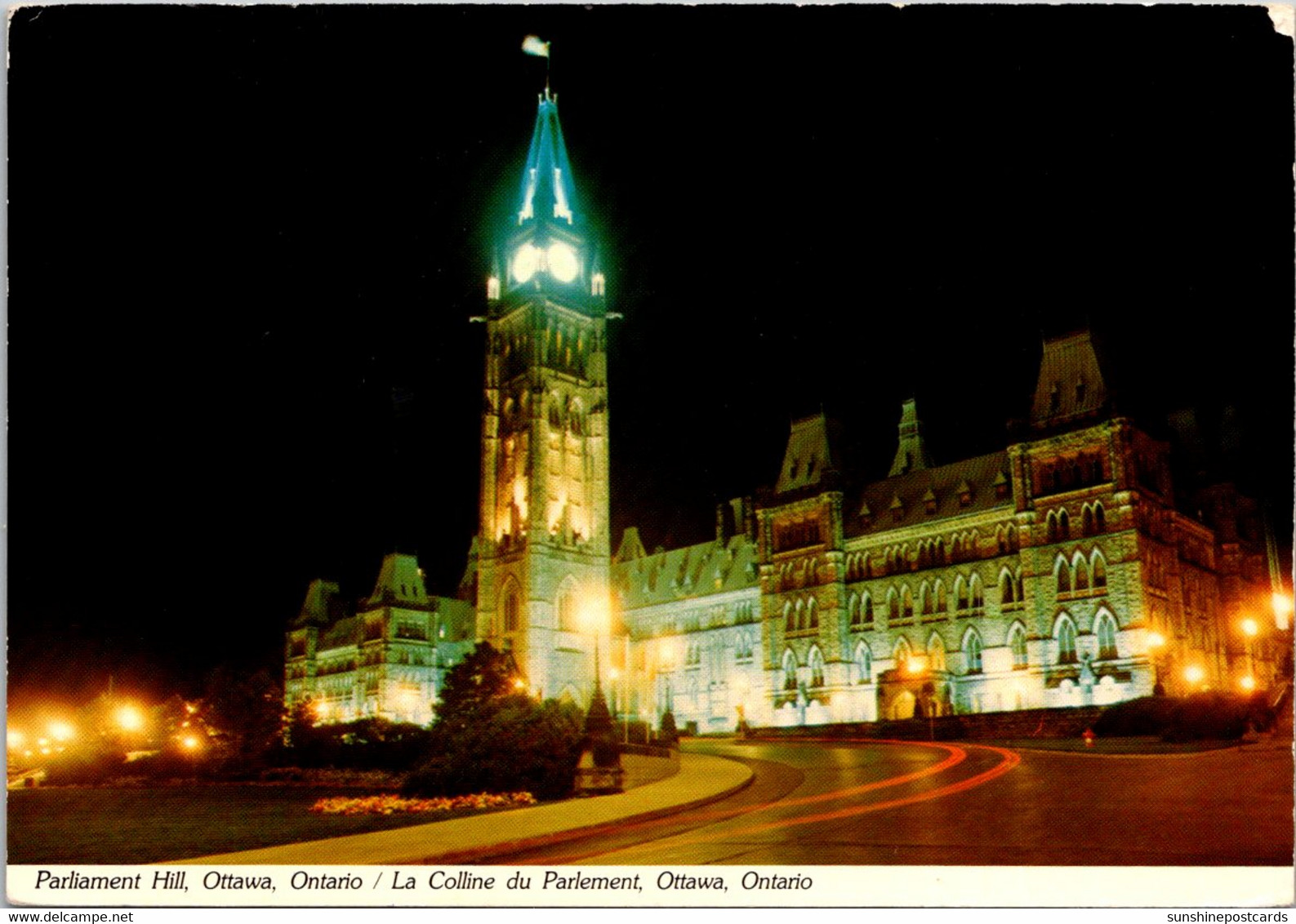 Canada Ottawa Parliament Hill At Night 1989 - Oshawa