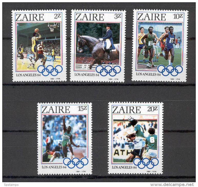 Zaire 1984 Olympic Games Los Angeles MNH (T1180) - Unused Stamps