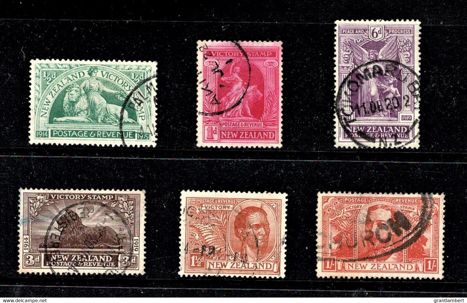 New Zealand 1920 Victory Set Of 6 Used - Oblitérés