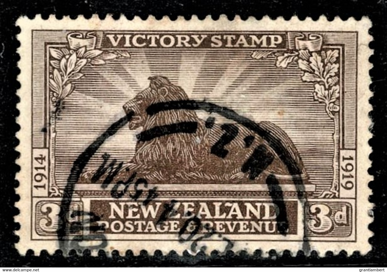 New Zealand 1920 Victory 3d Lion Used - Usati