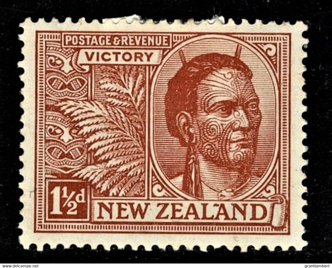 New Zealand 1920 Victory 11/2d MH - Nuovi