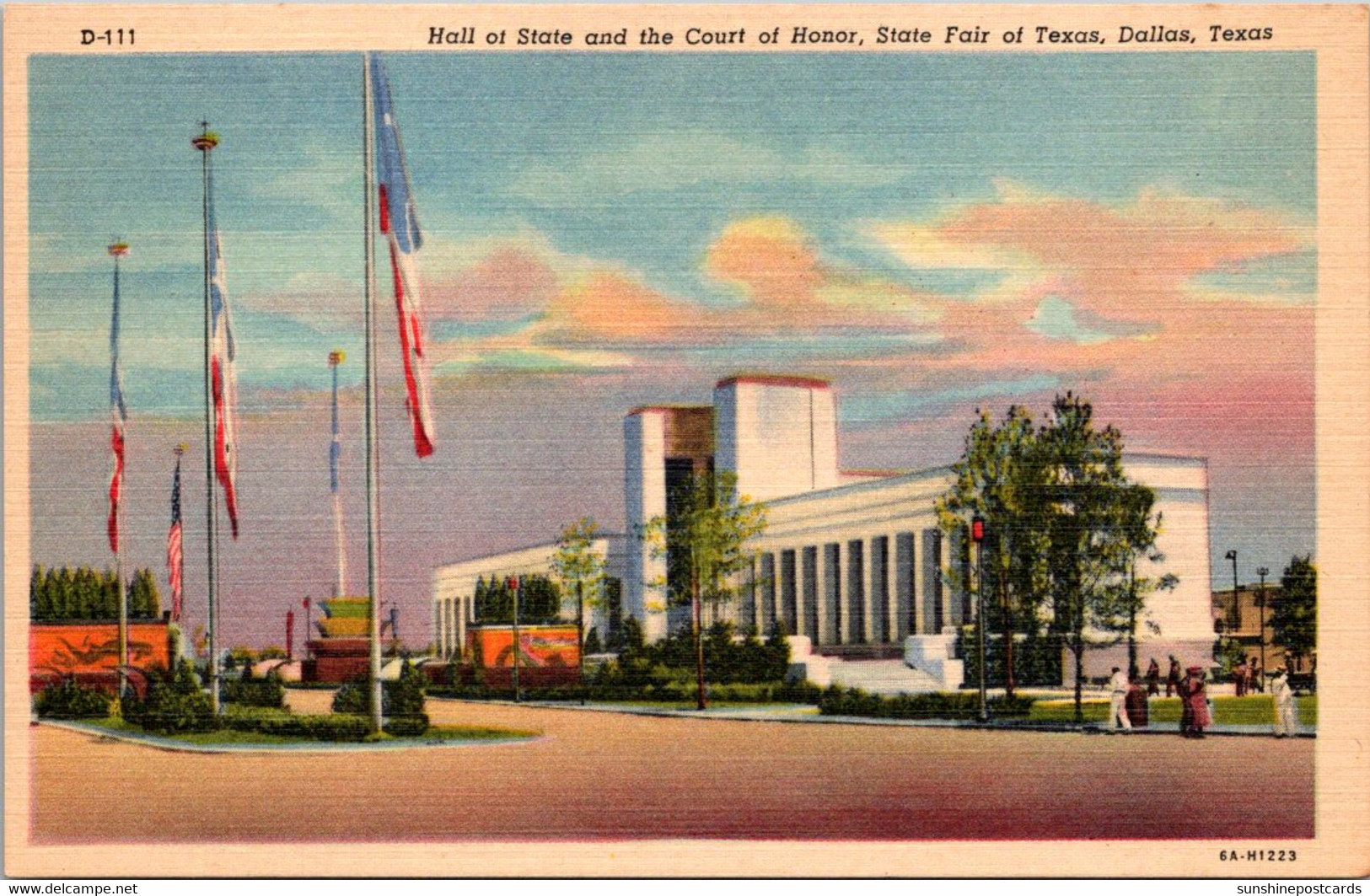 Texas Dallas Hall Of State And Court Of Honour Texas State Fair Curteich - Dallas