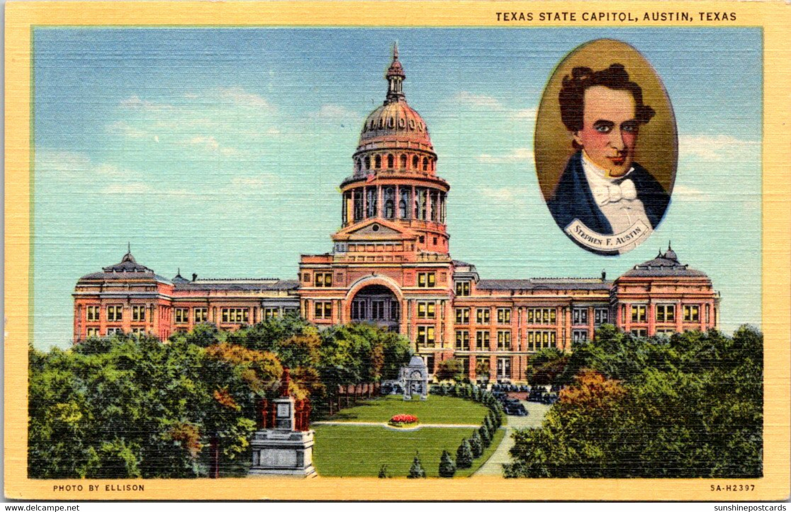 Texas Austin State Capitol Building Curteich - Austin