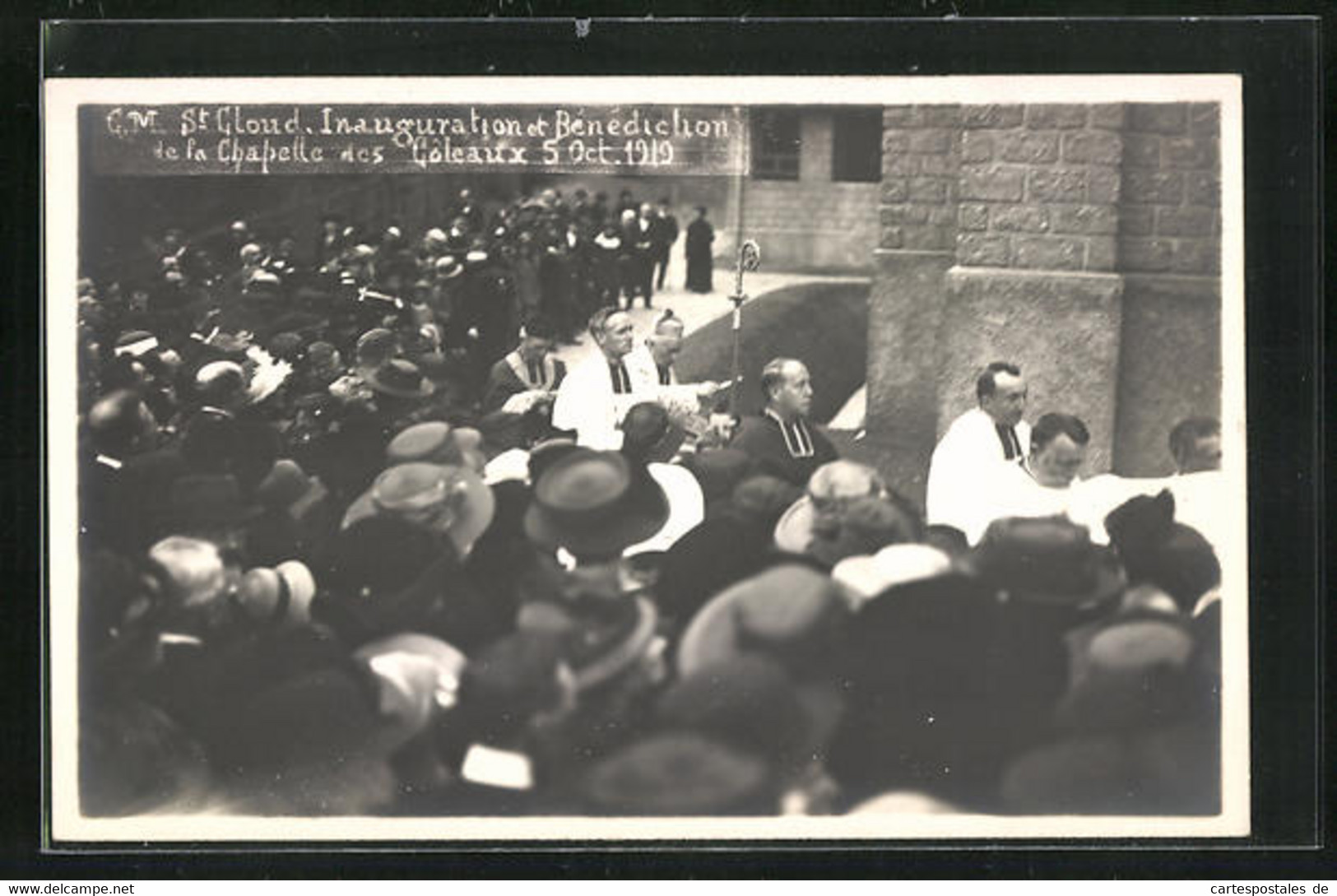 CPA St. Cloud, Inauguration Et Bénédiction De La Chapelle Des Coteaux, 1919 - Saint Cloud