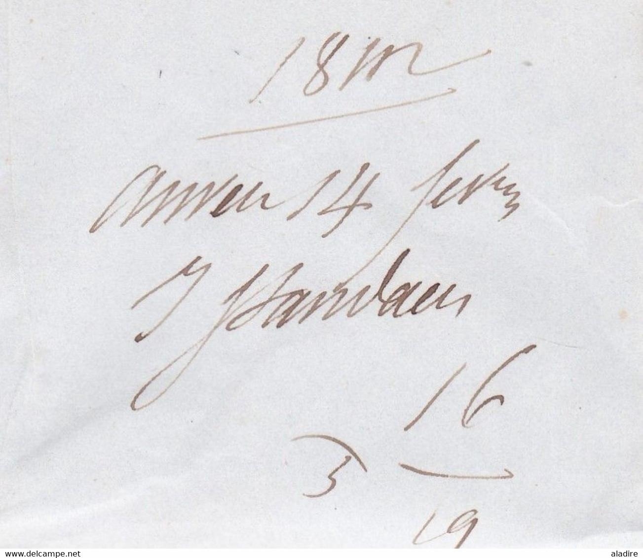1842 - Lettre pliée avec correspondance d'Anvers Antwerpen vers Paris, France - B4R - taxe 10 - Rotschild