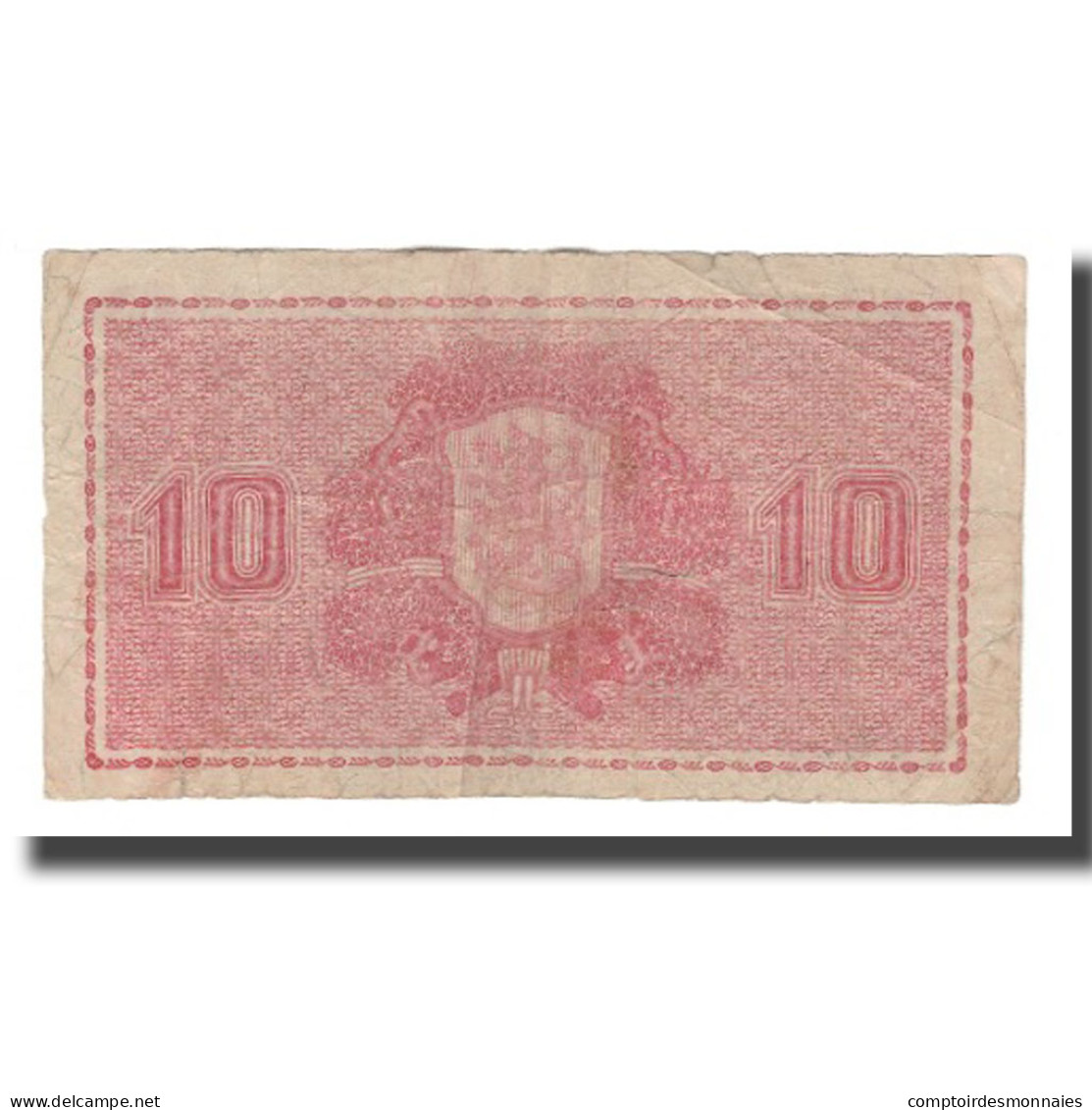 Billet, Finlande, 10 Markkaa, 1945, KM:85, B+ - Finland