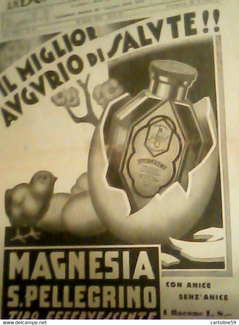 Supplemento LA DOMENICA DEL CORRIERE N°16 1933 MAGNESIA S PELLEGRINO EFFERVESCENTE  C953 - Premières éditions