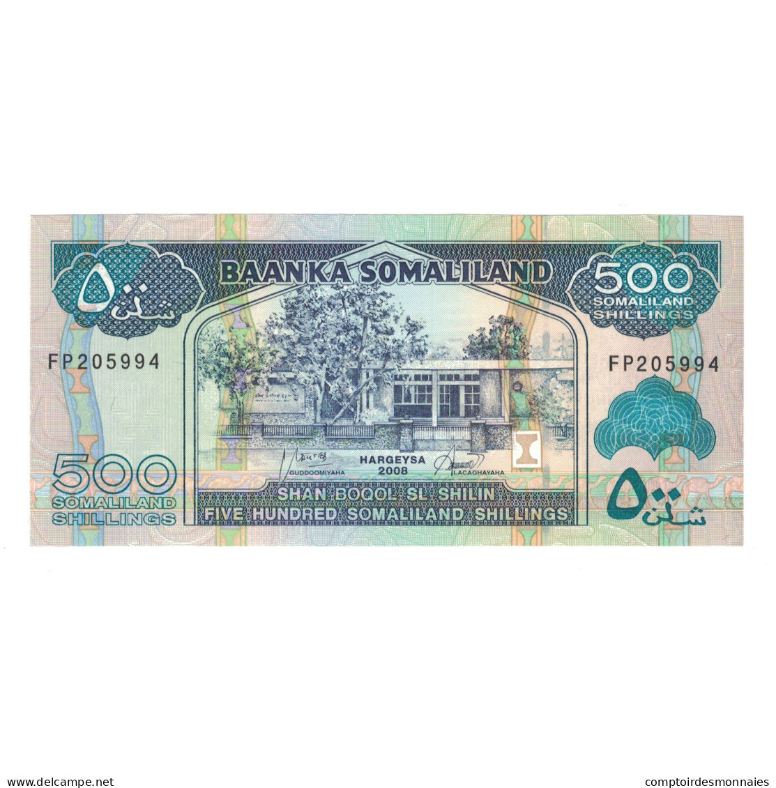 Billet, Somaliland, 500 Shillings = 500 Shilin, 2008, KM:6g, NEUF - Somalie