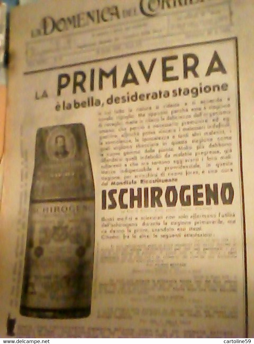 Supplemento LA DOMENICA DEL CORRIERE N°16 1936 ISCHIROGENO RICOSTITUENTE PRIMAVERA C964 - Premières éditions
