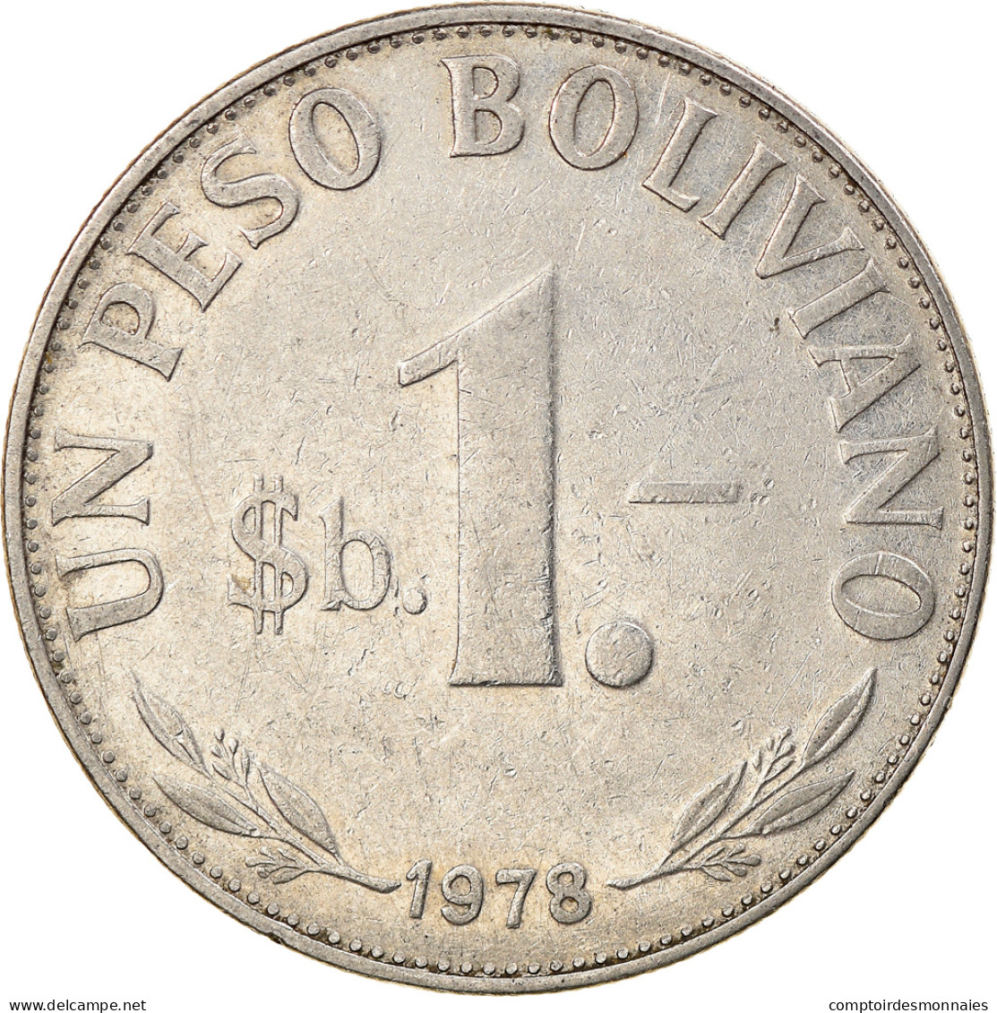 Monnaie, Bolivie, Peso Boliviano, 1978, TTB, Nickel Clad Steel, KM:192 - Bolivie