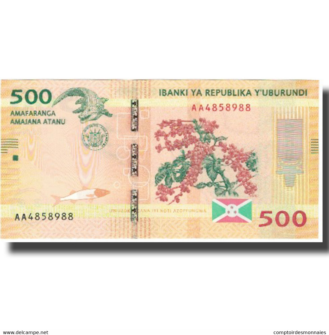 Billet, Burundi, 500 Francs, 2015, 2015.01.15, SPL+ - Burundi