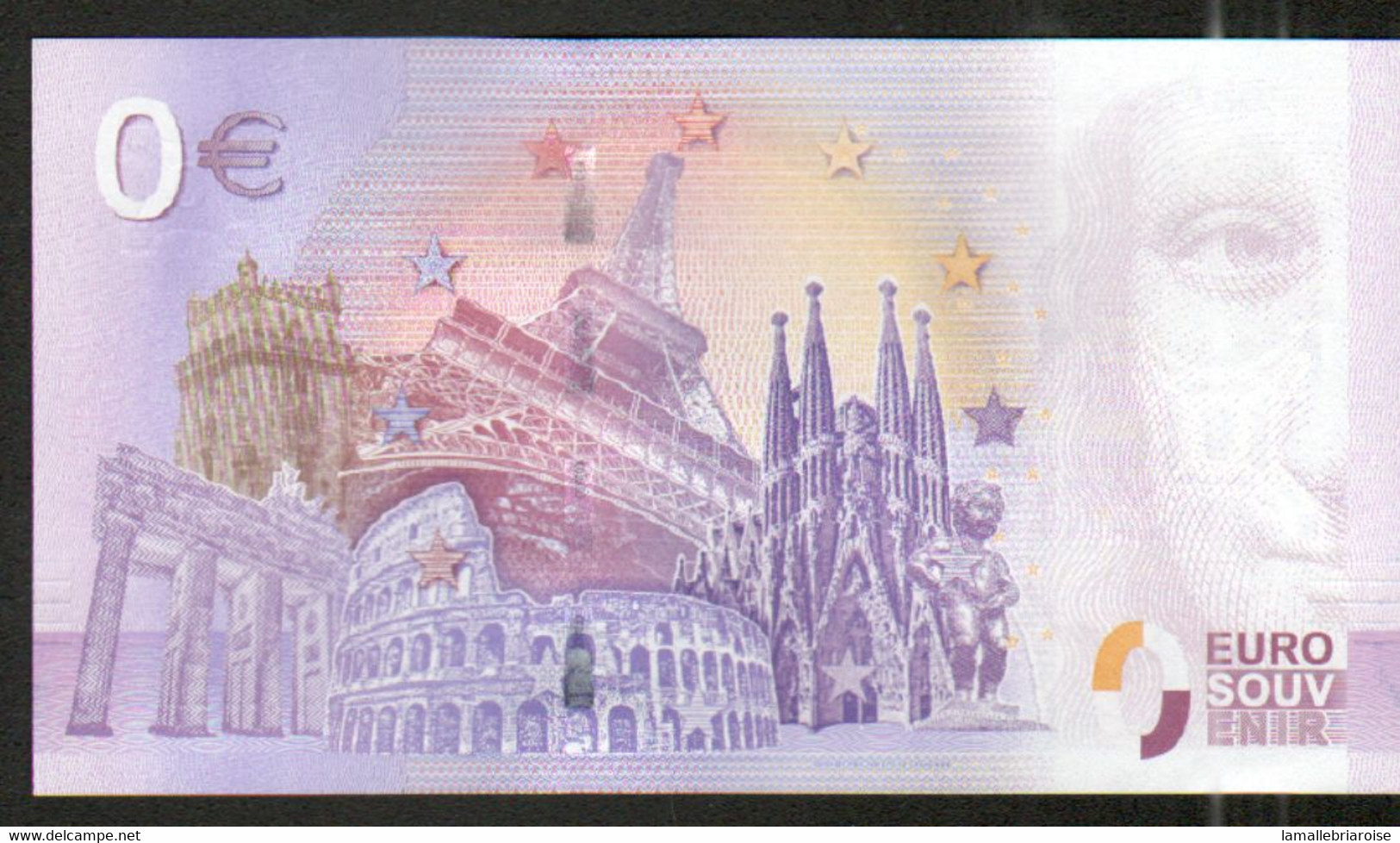 Billet Touristique 0 Euro Souvenir Luxembourg - Pont Adolphe Adolphe Bréck 2017 - Pruebas Privadas