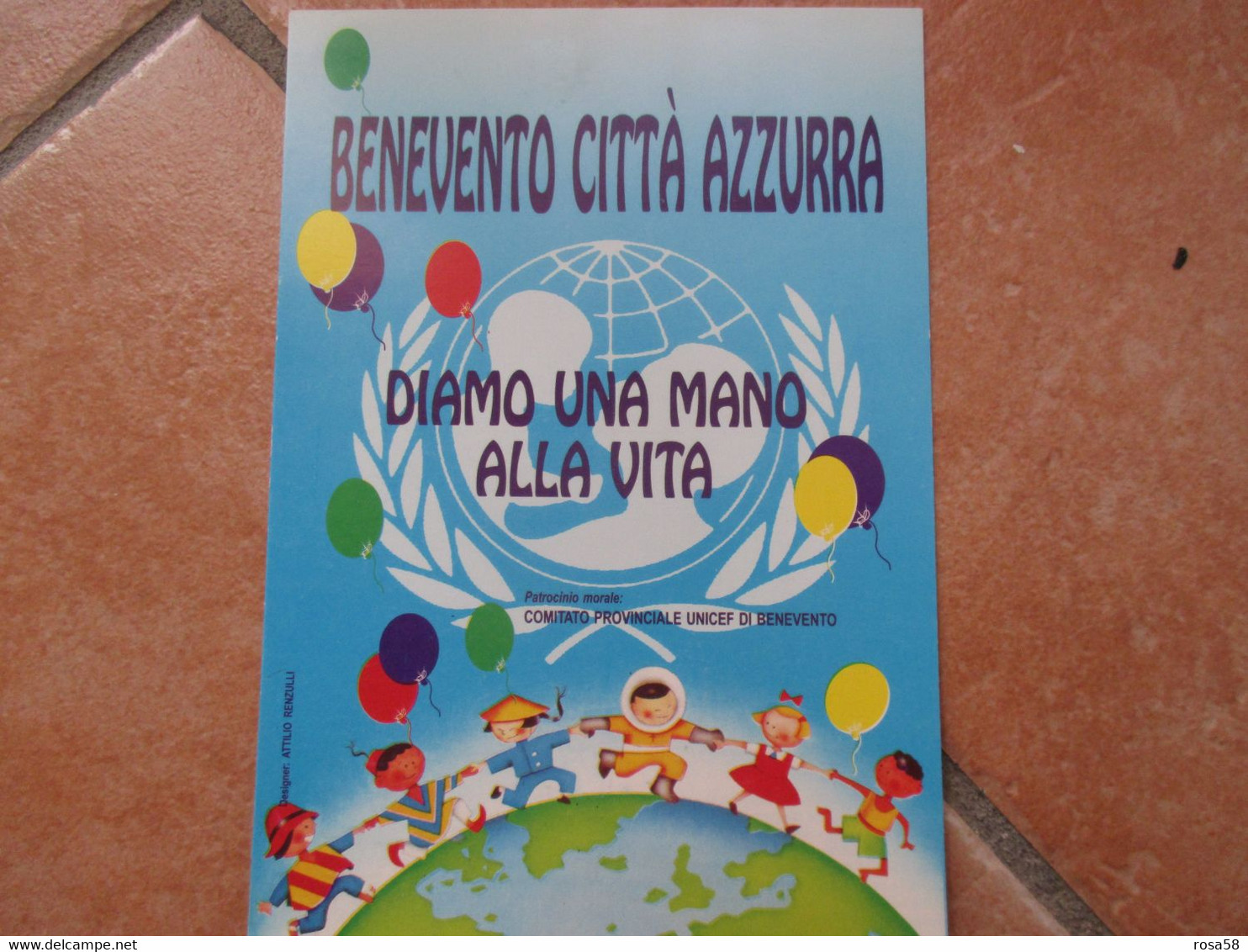21.12.1996 UNICEF Benevento Città Azzurra DIAMO UNA MANO Alla VITA Annullo Su Cart.Uff.le - 1991-00: Storia Postale