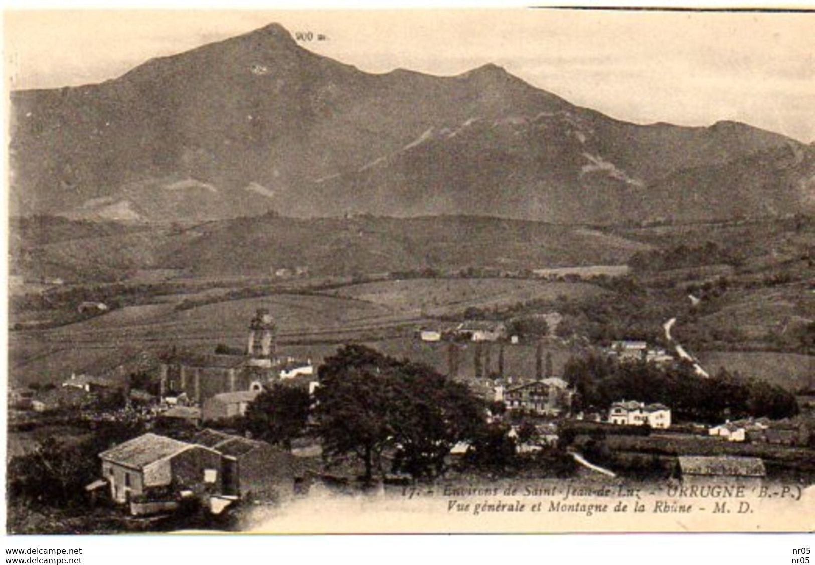 64 ( Pyrenées Atlantiques ) - URRUGNE - Vue Générale Et Montagne De La Rhune - Urrugne