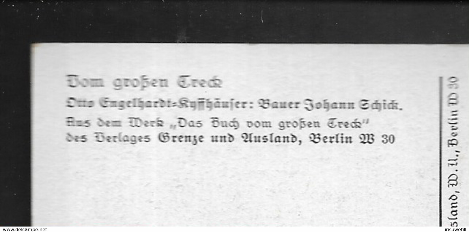 DR Ak "Vom Großen Treck" / Bauer Johann Schick - Guerre 1939-45