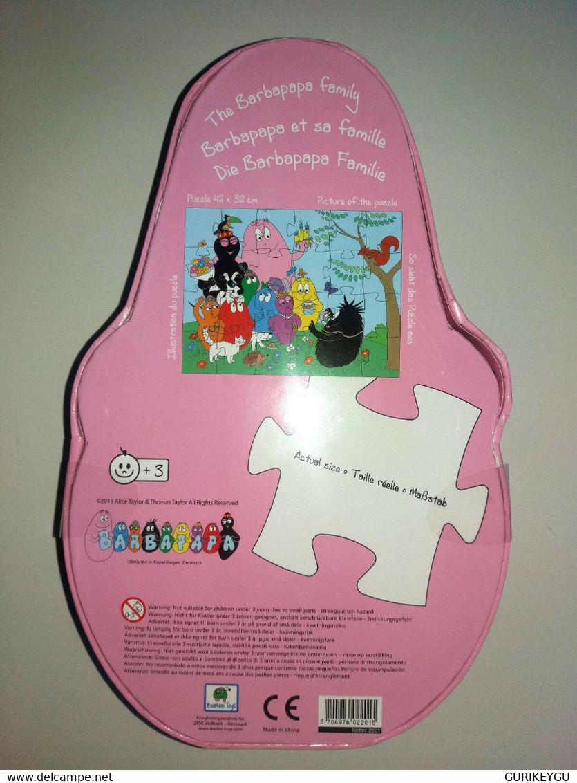 Puzzle BARBAPAPA  42cm X32 Cm 2013 NEUF Avec Boite Sympa 28cmX18 Ep 6,5 Cm - Otros & Sin Clasificación