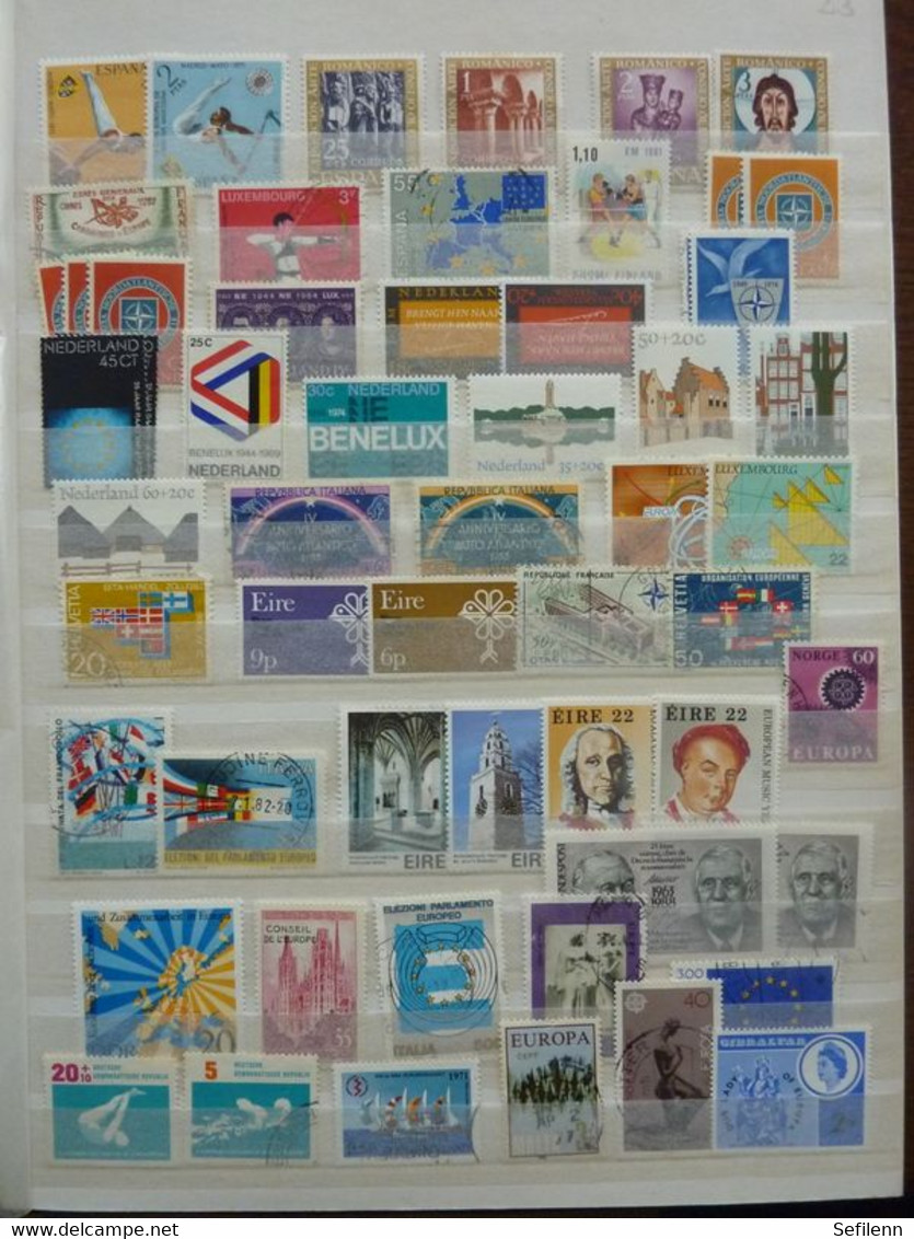 European countries/various countries many stamps in 4 stockbooks...HIGH CATALOGUE VALUE!!