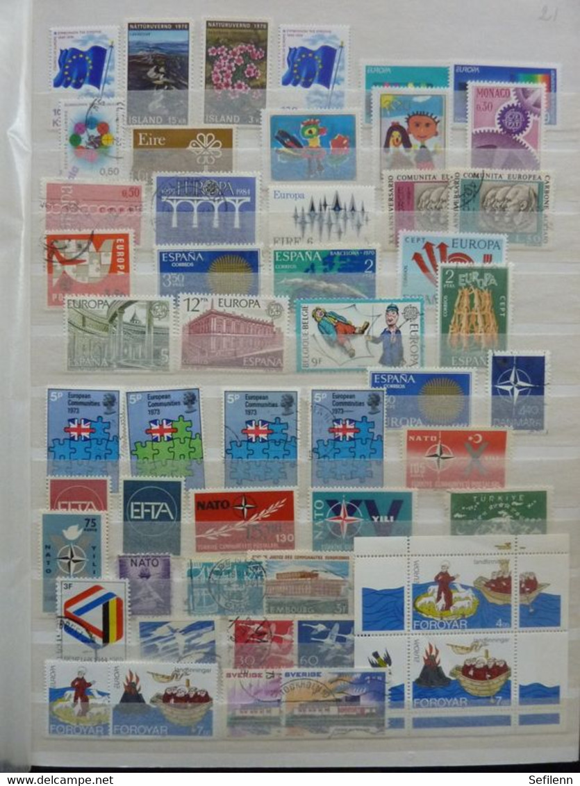 European countries/various countries many stamps in 4 stockbooks...HIGH CATALOGUE VALUE!!