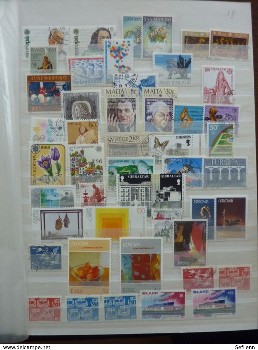 European countries/various countries many stamps in 4 stockbooks...HIGH CATALOGUE VALUE!!