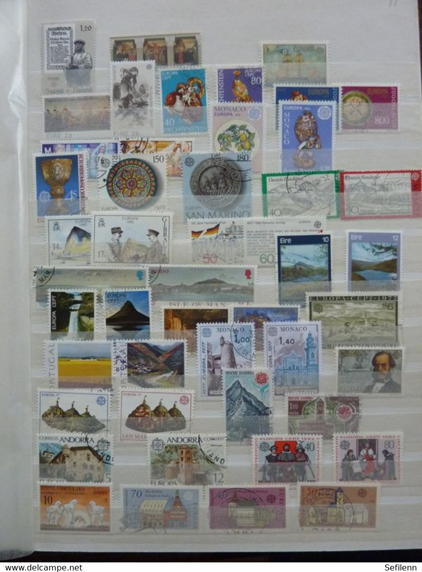 European countries/various countries many stamps in 4 stockbooks...HIGH CATALOGUE VALUE!!